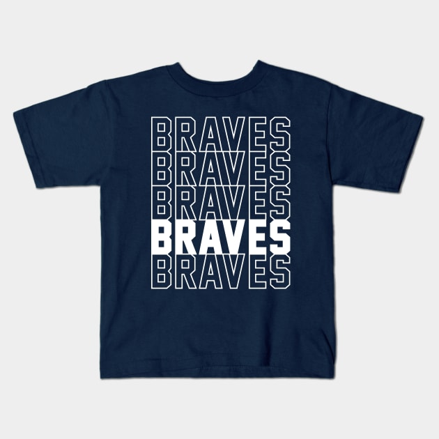 BRAVES Kids T-Shirt by Throwzack